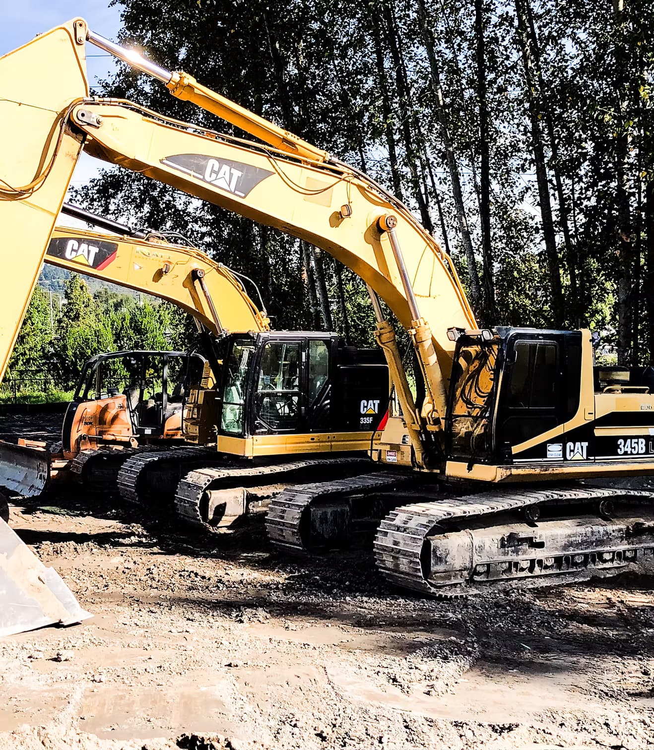 Ryatt Construction CAT excavators on the jobsite